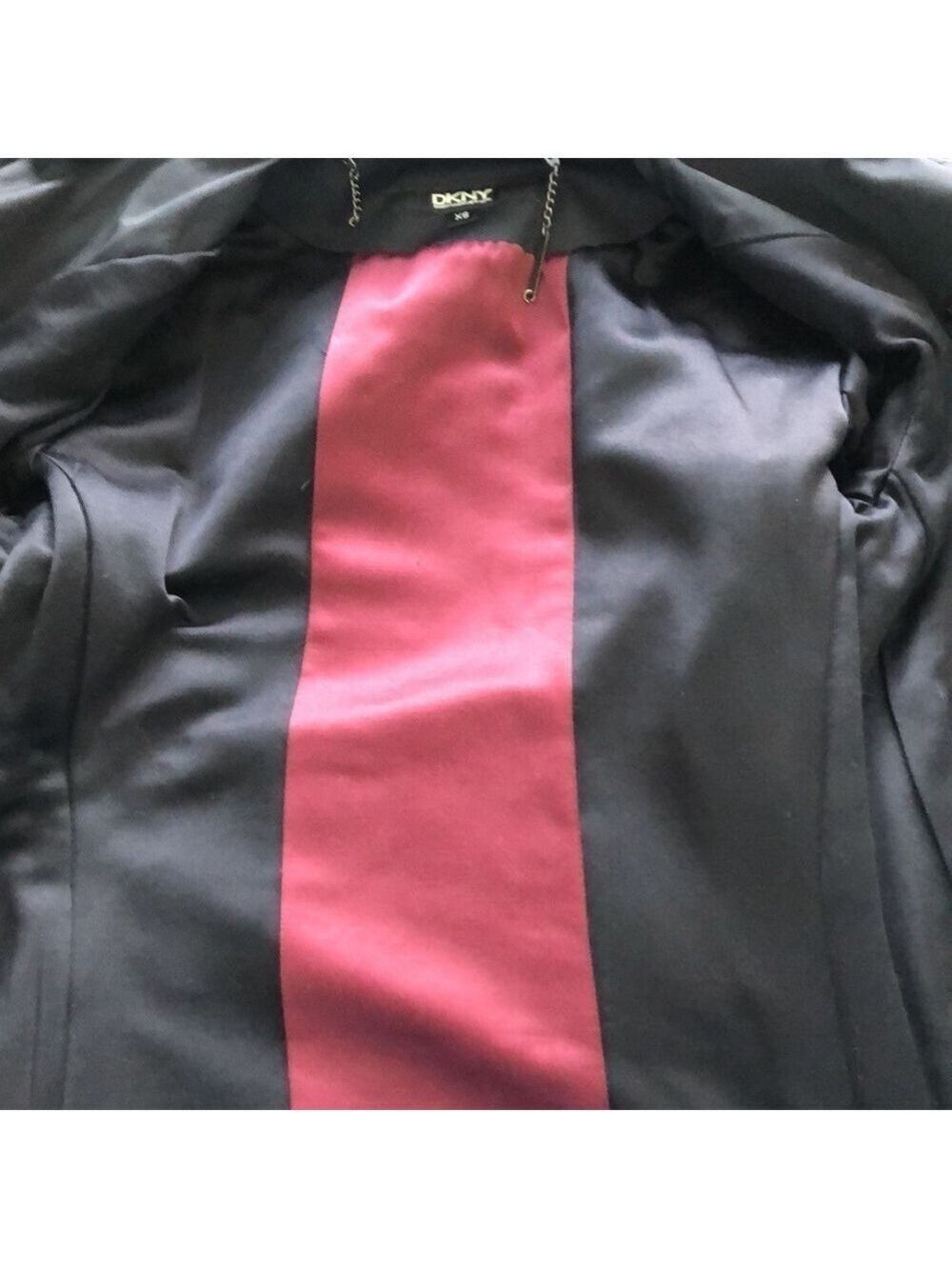 DKNY Double Breasted Belted Trench Coat Black Size XS - Picture 14 of 16